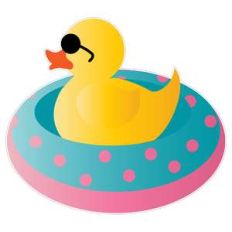 ducky out for a swim