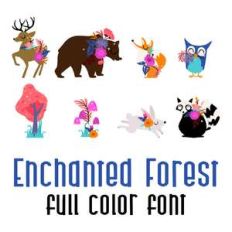 enchanted forest full color font