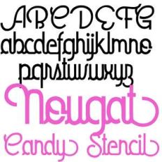 pn nougat candy stencil