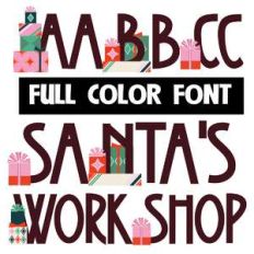 santa's workshop color font
