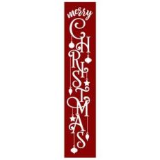 merry christmas with ornaments
