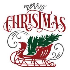 merry christmas vintage santa sleigh