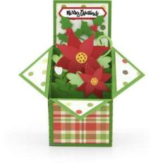 tiered box card poinsettia