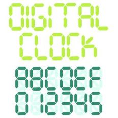 digital clock font