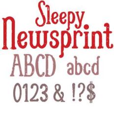 sleepy newsprint font
