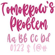 tomorrow's problem font