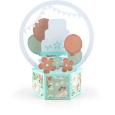 hexagon pop up card wedding cake