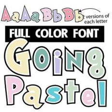 going pastel color font