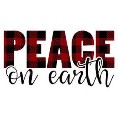 buffalo plaid peace on earth