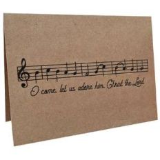oh come let us adore him music card
