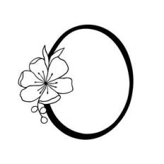 floral letter o monogram