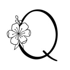 floral letter q monogram