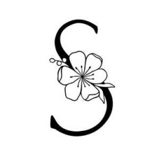 floral letter s monogram