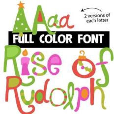 rise of rudolph color font