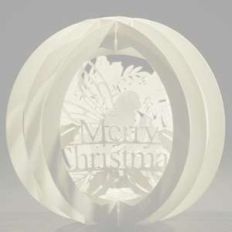 three layered pop up sphere merry christmas