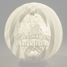 four layered pop up sphere merry christmas