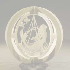 one layered pop up sphere mermaid