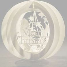 three layered pop up sphere merry christmas