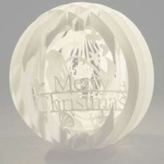 four layered pop up sphere merry christmas