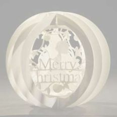three layered pop up sphere merry christmas