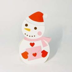 snowman hat mini card