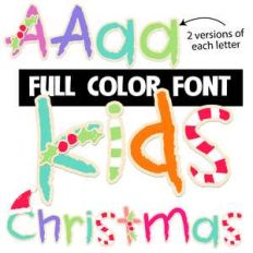 kids christmas color font
