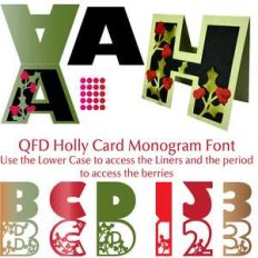 qfd holly card monogram font