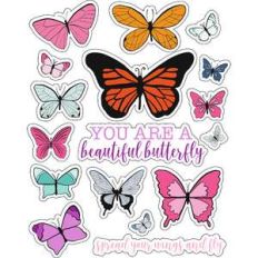 ml butterfly sweetly stickers