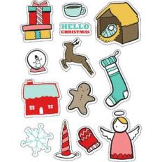 ml hello christmas stickers