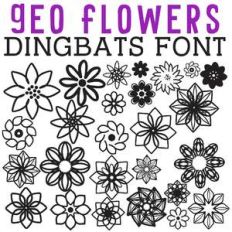 cg geo flowers dingbats