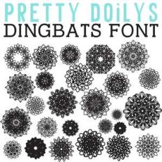cg pretty doilys dingbats