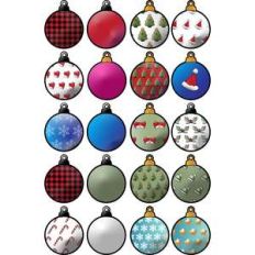 christmas ball ornament stickers