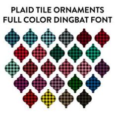 plaid tile ornament full color dingbat font