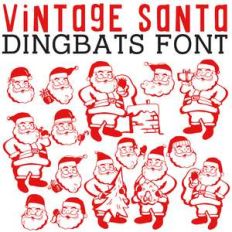 cg vintage santa dingbats