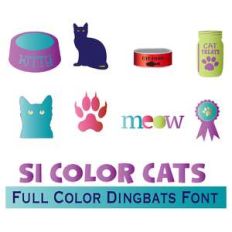 si color cats dingbats font