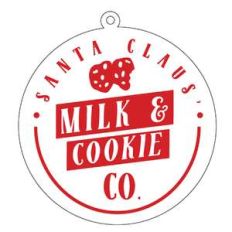 santa claus' milk and cookie co. tag