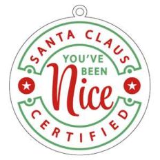 santa claus nice tag