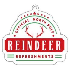 reindeer refreshments tag