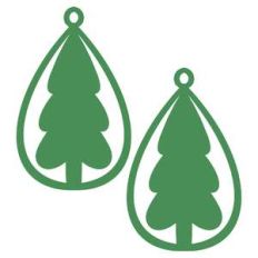 christmas tree earrings