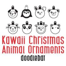kawaii christmas animal ornaments doodlebat