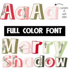 merry shadow color font