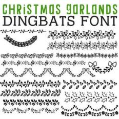 cg christmas garlands dingbats