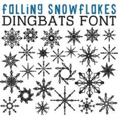 cg falling snowflakes dingbats