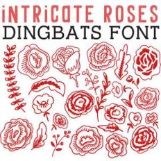 cg intricate roses dingbats