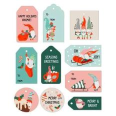 gnome christmas gift tags