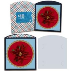 poinsettia gift card envelope