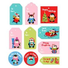 penguin christmas gift tags