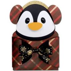 penguin sweater hug gift card holder