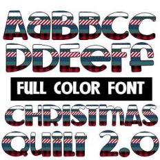 christmas quilt 2.0 color font