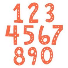 festive number stickers